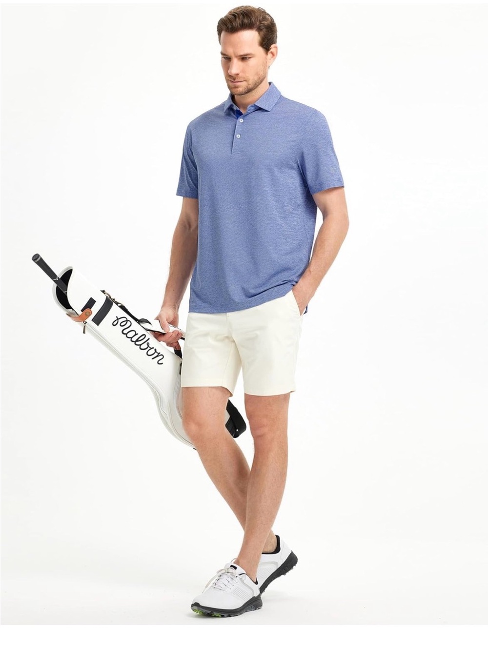 M MAELREG Golf Shirts for Men Dry Fit Short Sleeve Performance Moisture Wicking